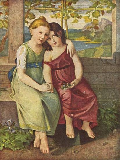 Gottlieb Schick Portrat der Adelheid und Gabriele von Humboldt France oil painting art